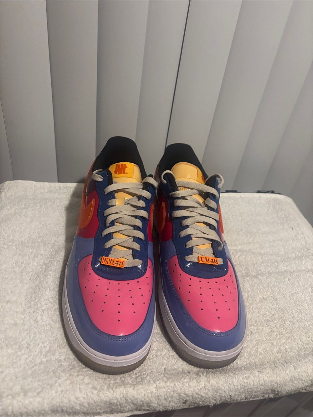 Nike Multicolor Low-Top Sneakers — Pink, Purple, Orange, Yellow, Black Air Force